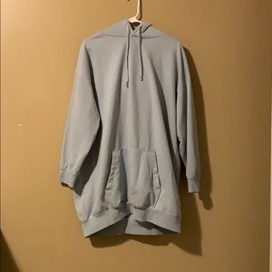 light blue hoodie dress